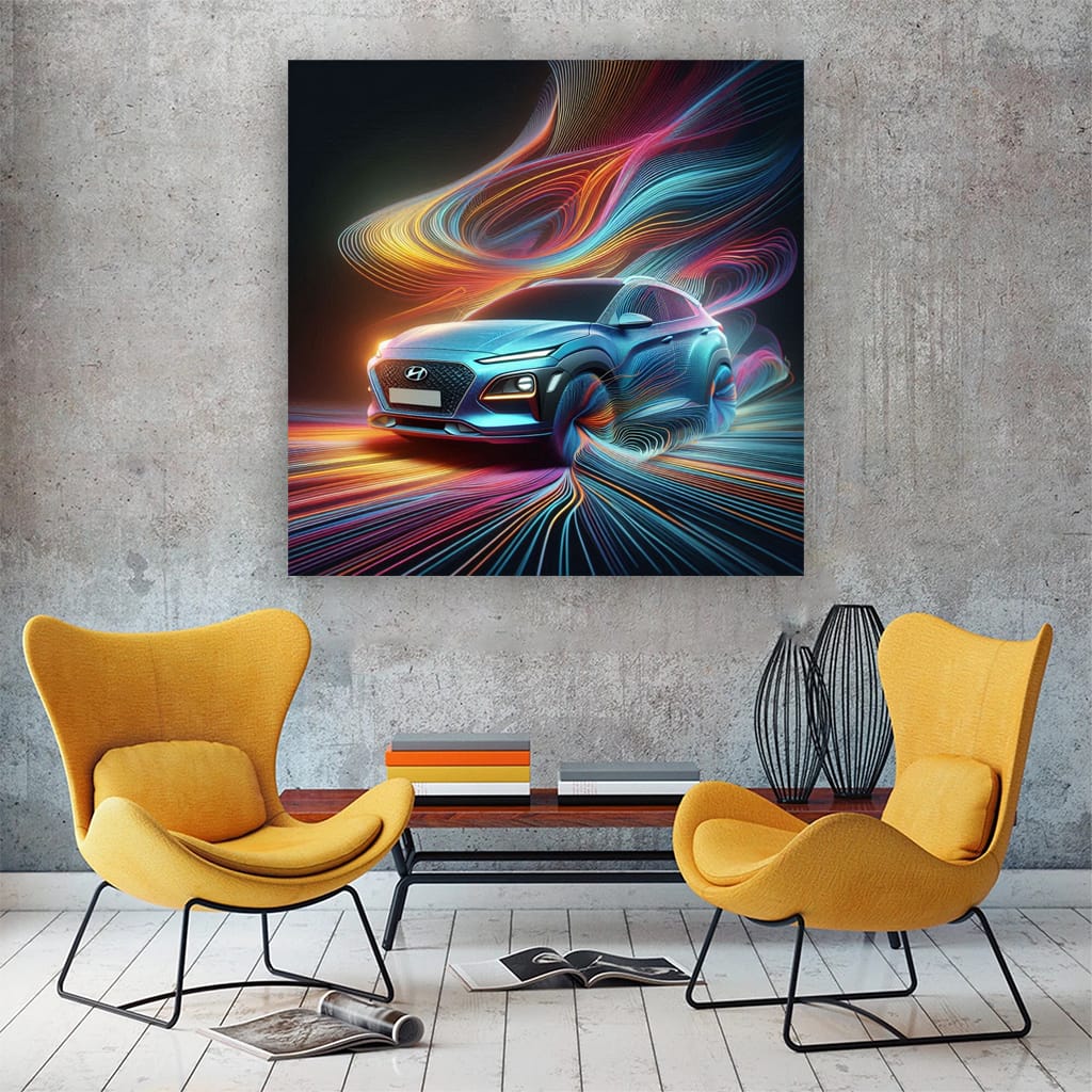 Hyundai Kona Absctra Wall Art