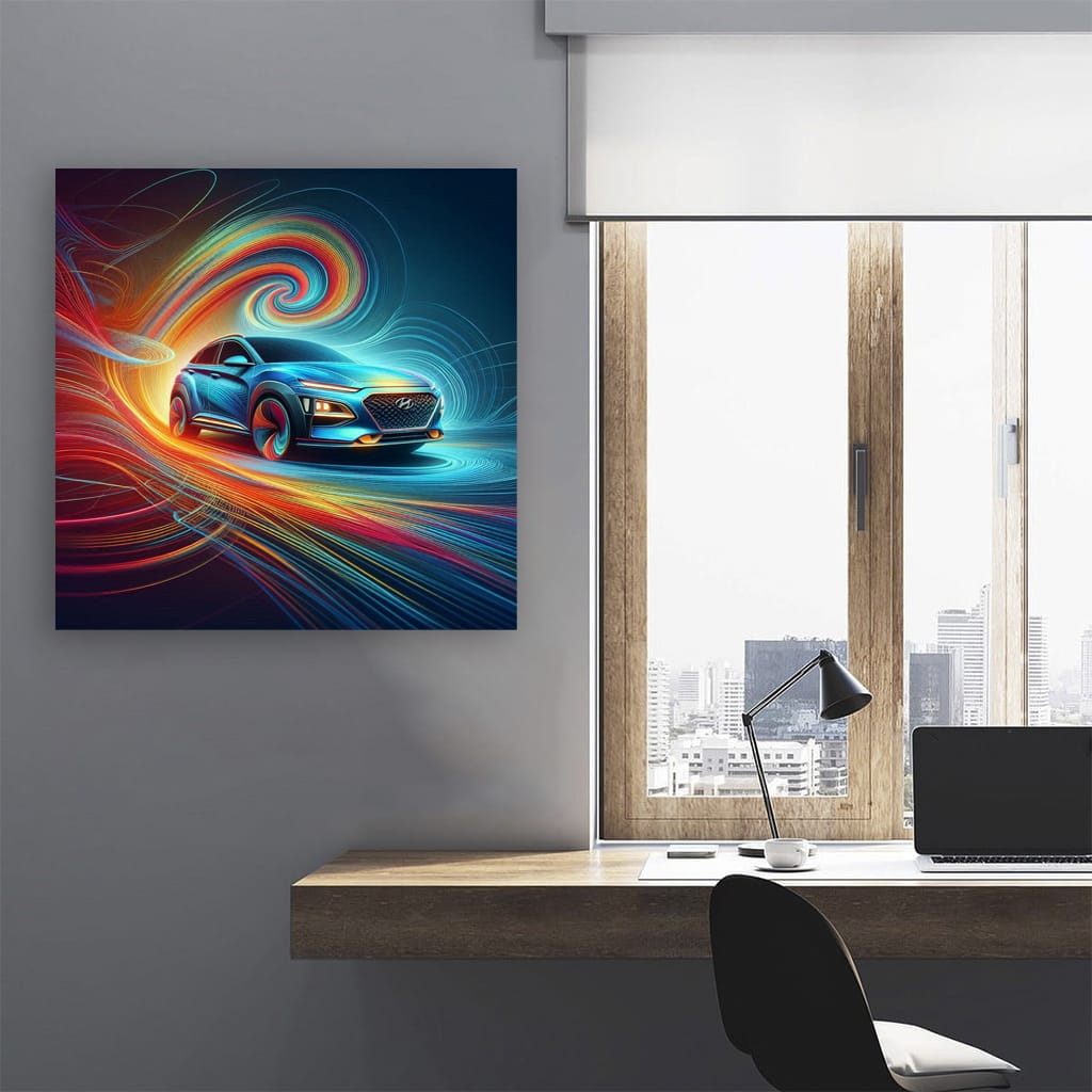 Hyundai Kona Absctract Wall Art