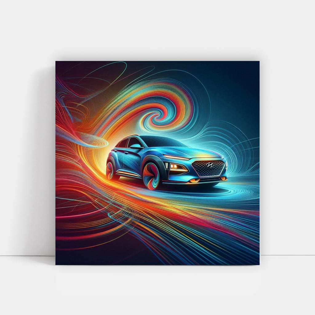 Hyundai Kona Absctract Wall Art