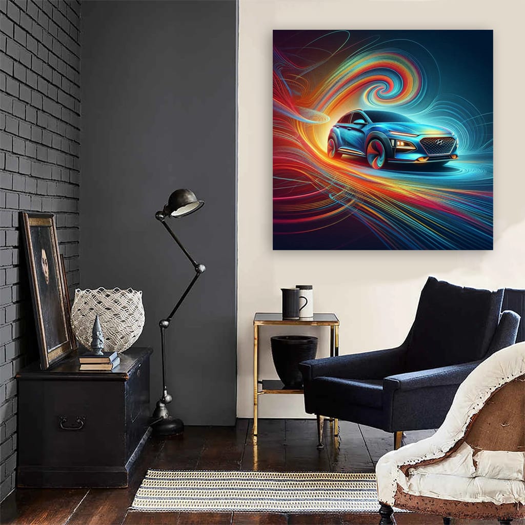 Hyundai Kona Absctract Wall Art