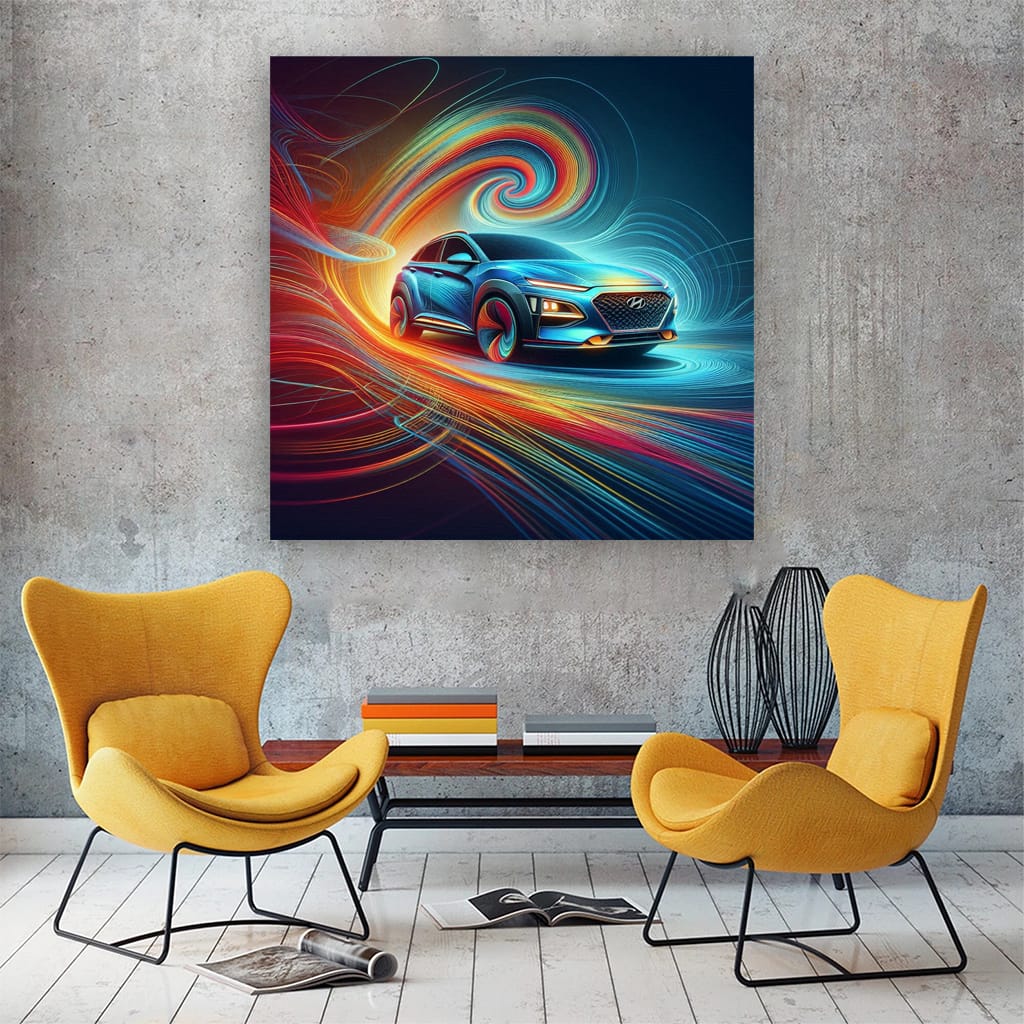 Hyundai Kona Absctract Wall Art