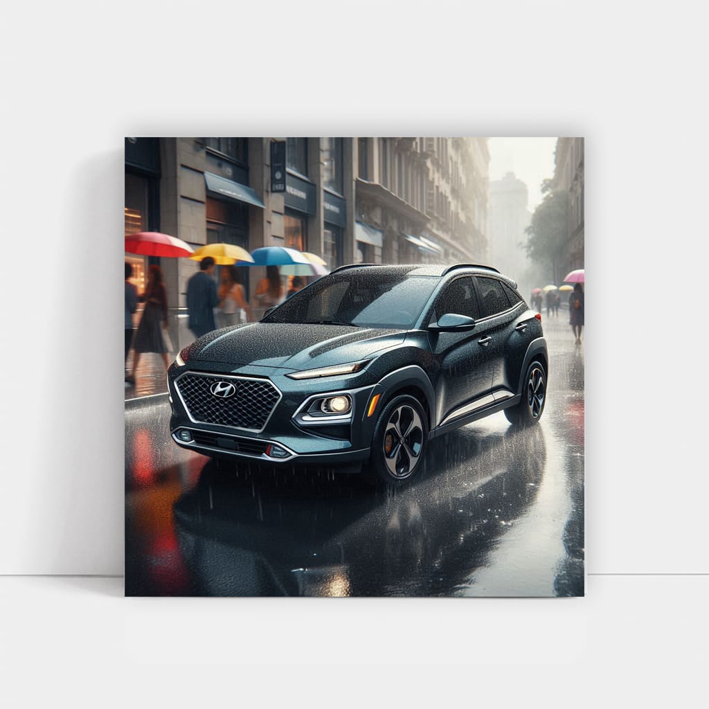 Hyundai Kona Rainy Weath Wall Art