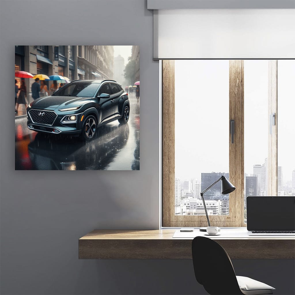 Hyundai Kona Rainy Weath Wall Art