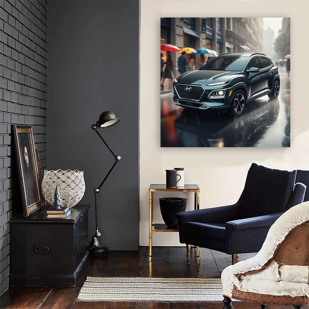 Hyundai Kona Rainy Weath Wall Art