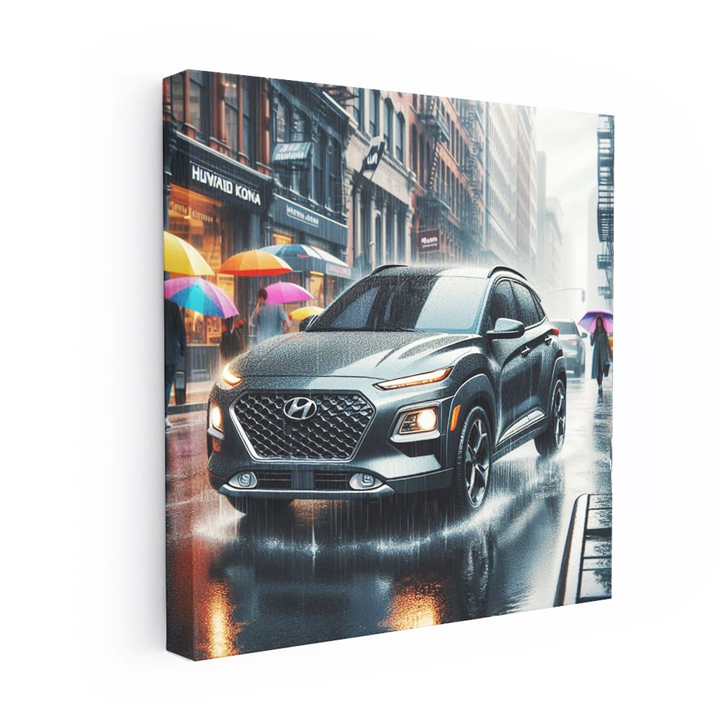 Hyundai Kona Rainy Weather Wall Art