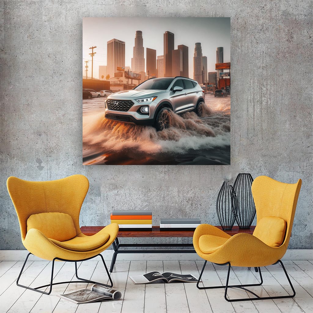 Hyundai Santa Fe Los Angel Wall Art