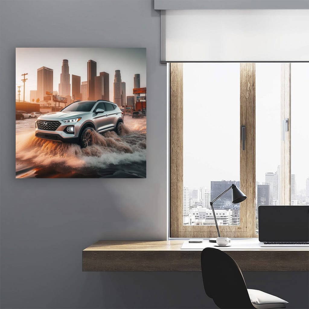 Hyundai Santa Fe Los Angel Wall Art