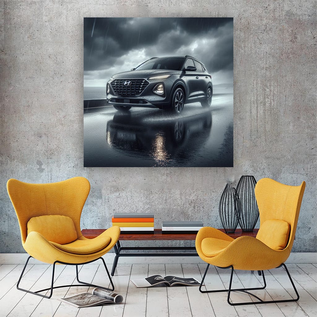 Hyundai Venue Overcast Weath Wall Art