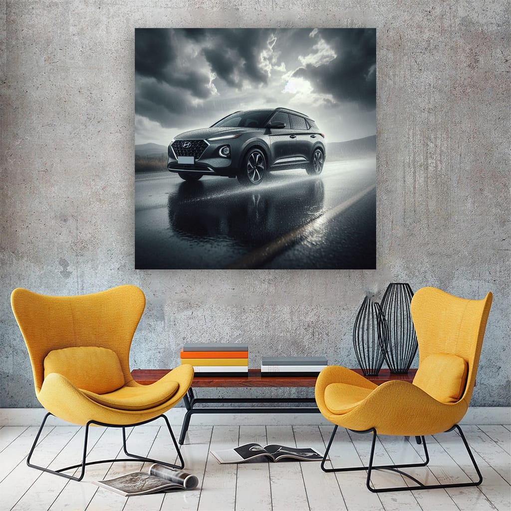 Hyundai Venue Overcast Weather Wall Art