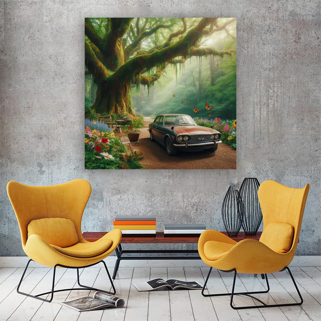 Vintage Infiniti Retro - Timeless Nature-Inspired Elegance