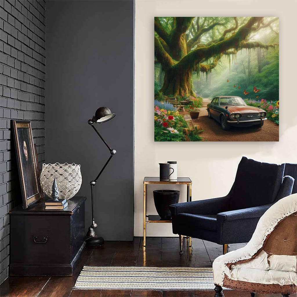 Vintage Infiniti Retro - Timeless Nature-Inspired Elegance