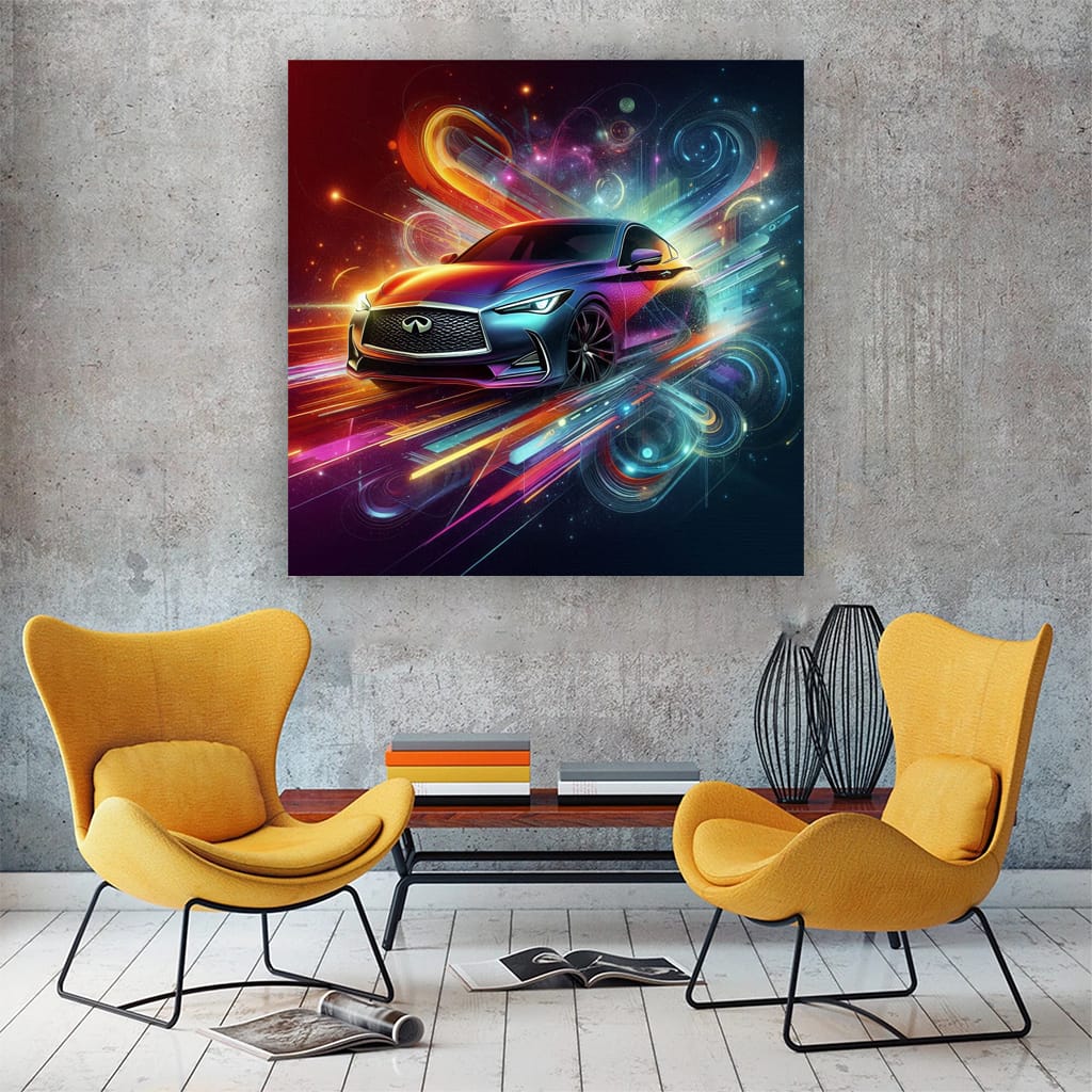 Infiniti Q60 Absctract Wall Art