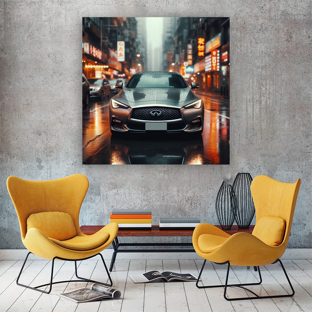 Infiniti Q60 in Rainy Weather - Elegance in Motion