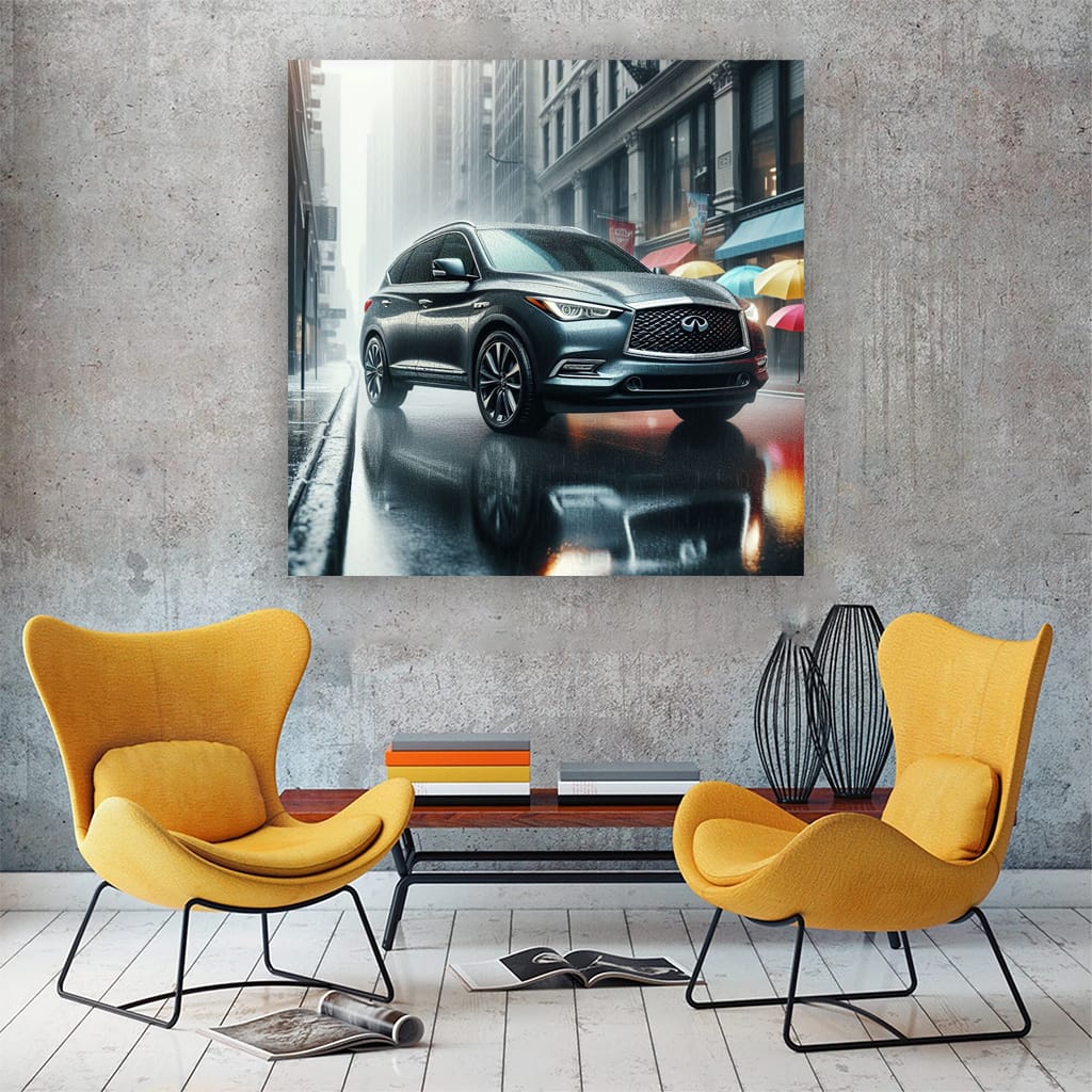 Infiniti Qx60 Rainy Weather Wall Art