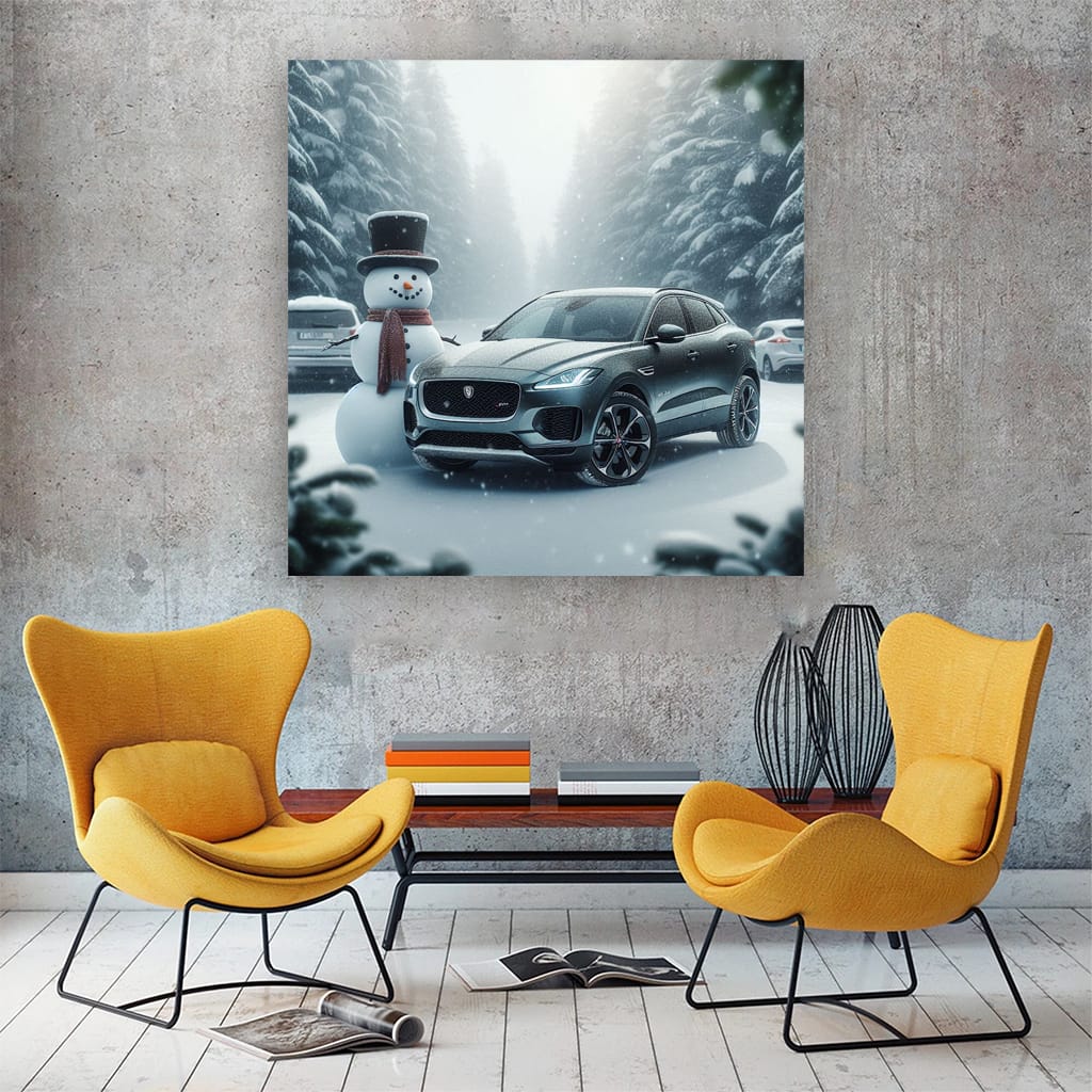 Jaguar E-Pace in Snowfall - Agile Elegance on Ice