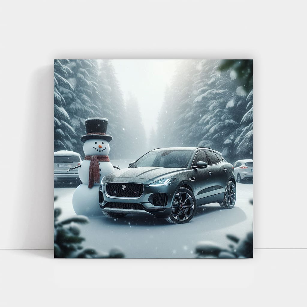 Jaguar E-Pace in Snowfall - Agile Elegance on Ice