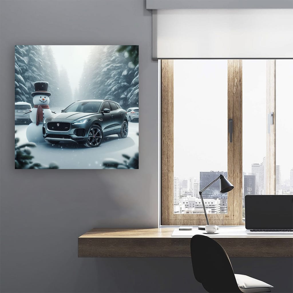 Jaguar E-Pace in Snowfall - Agile Elegance on Ice