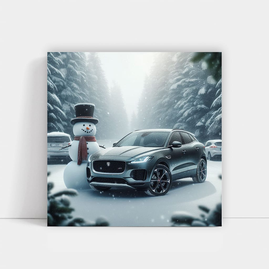 Jaguar Epace Snowfall Wall Art