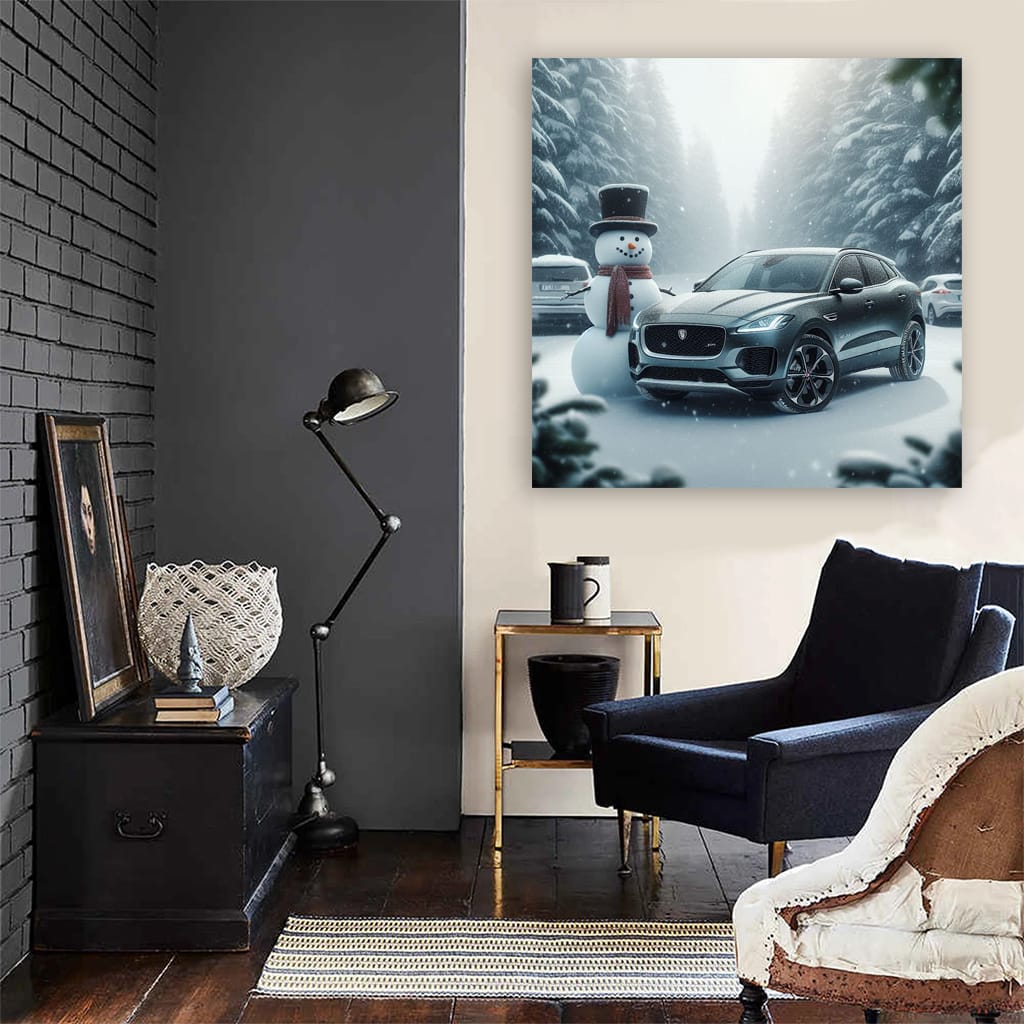 Jaguar E-Pace in Snowfall - Agile Elegance on Ice