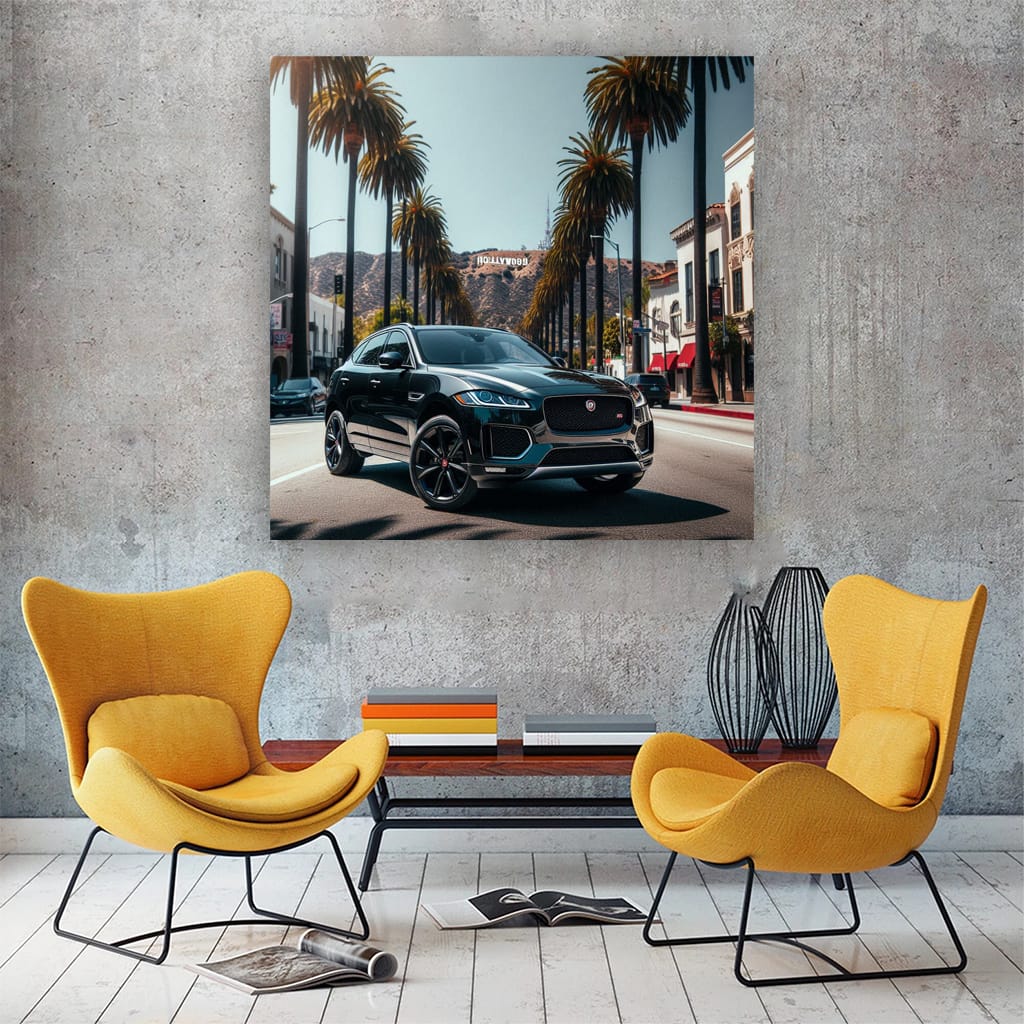 Jaguar Fpace Los Angel Wall Art