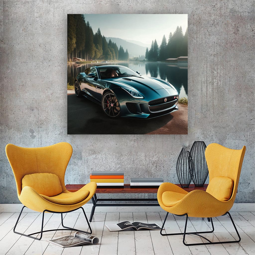 Jaguar F-Type by Lake - Sleek and Powerful Elegance
