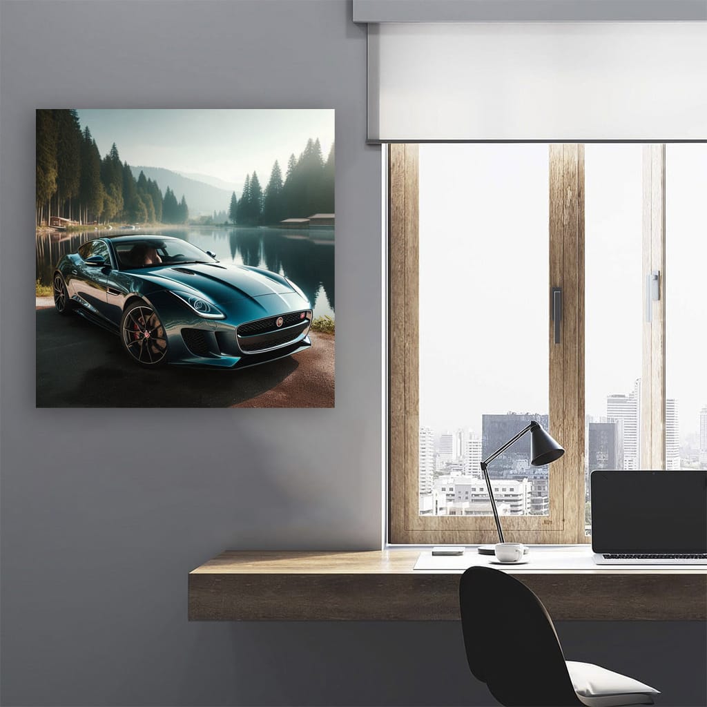 Jaguar F-Type by Lake - Sleek and Powerful Elegance