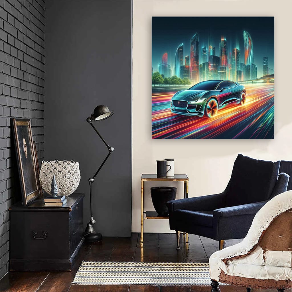 Jaguar Ipace Absctra Wall Art