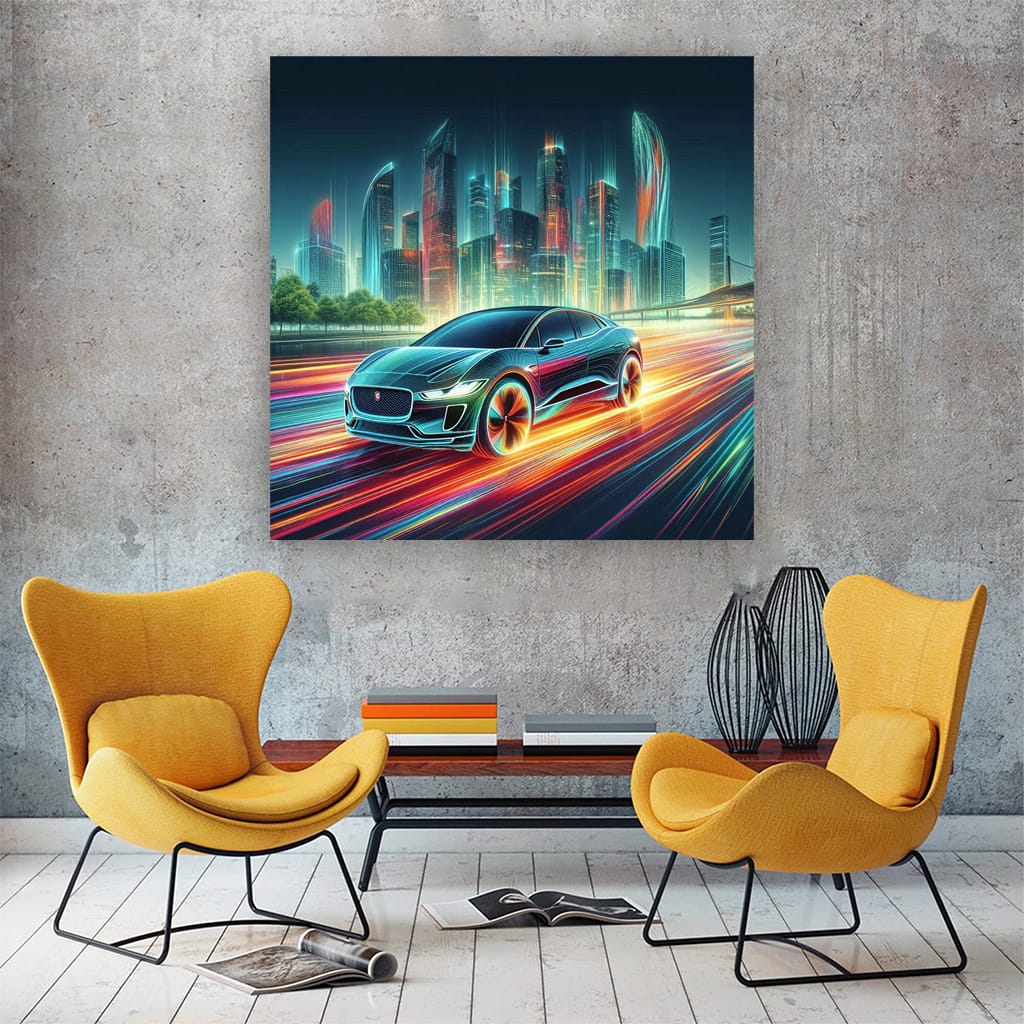 Jaguar Ipace Absctra Wall Art