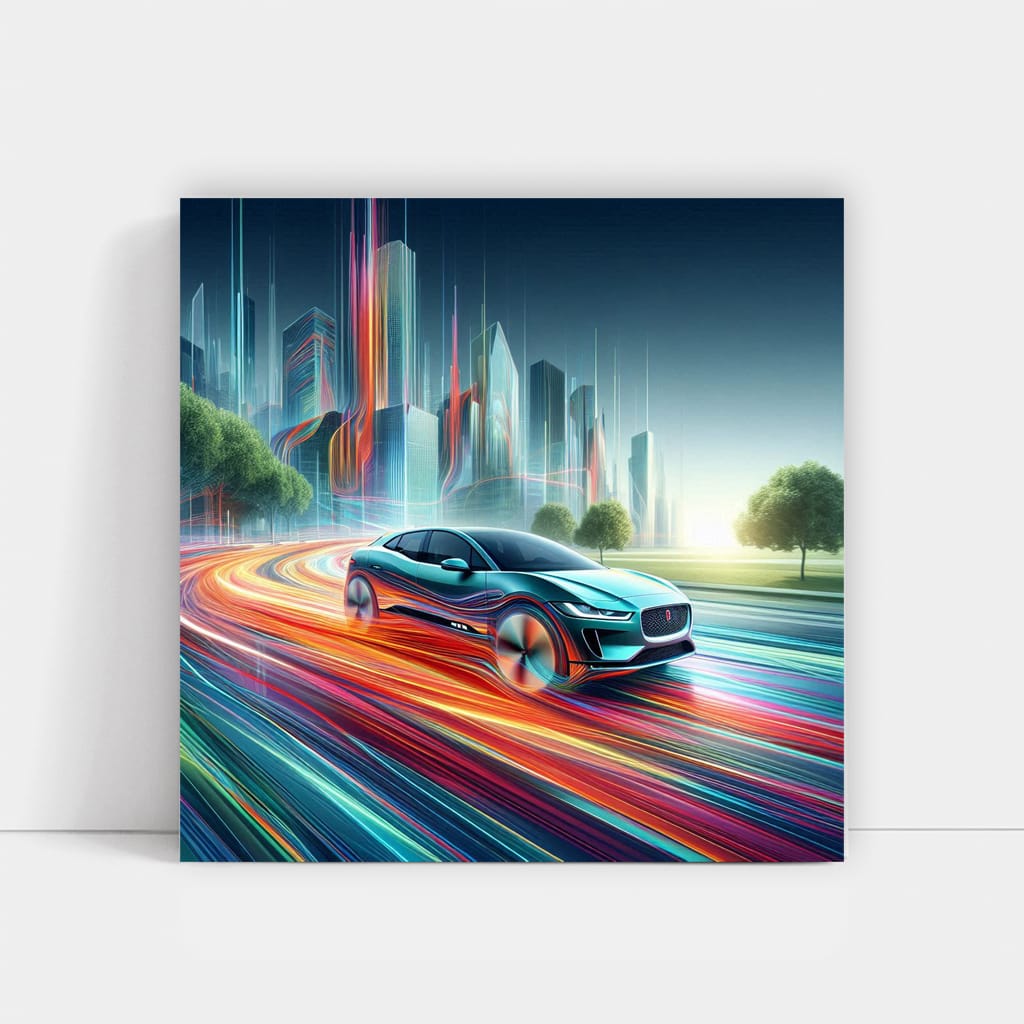 Jaguar I-Pace Abstract: Futuristic Electric Elegance