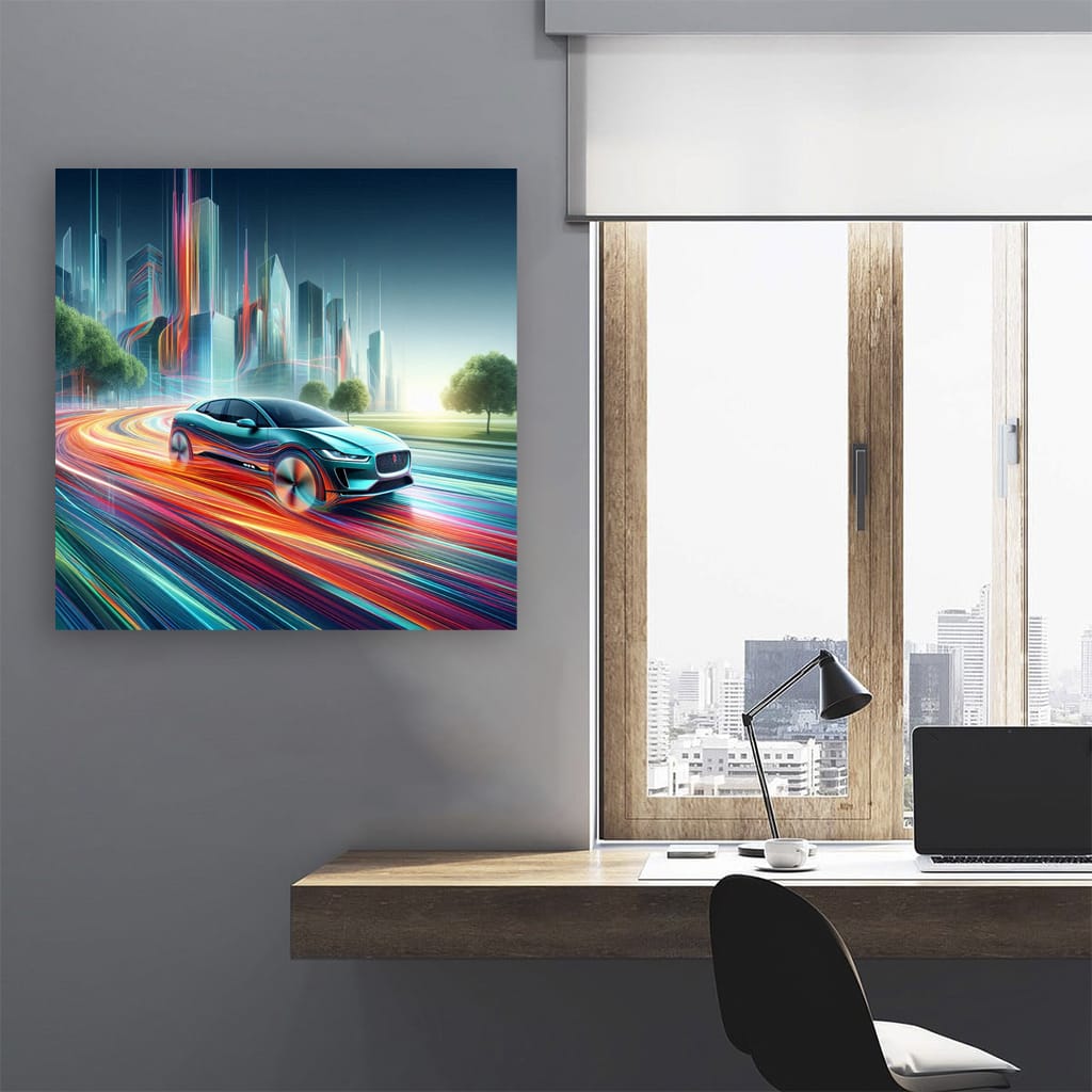 Jaguar I-Pace Abstract: Futuristic Electric Elegance