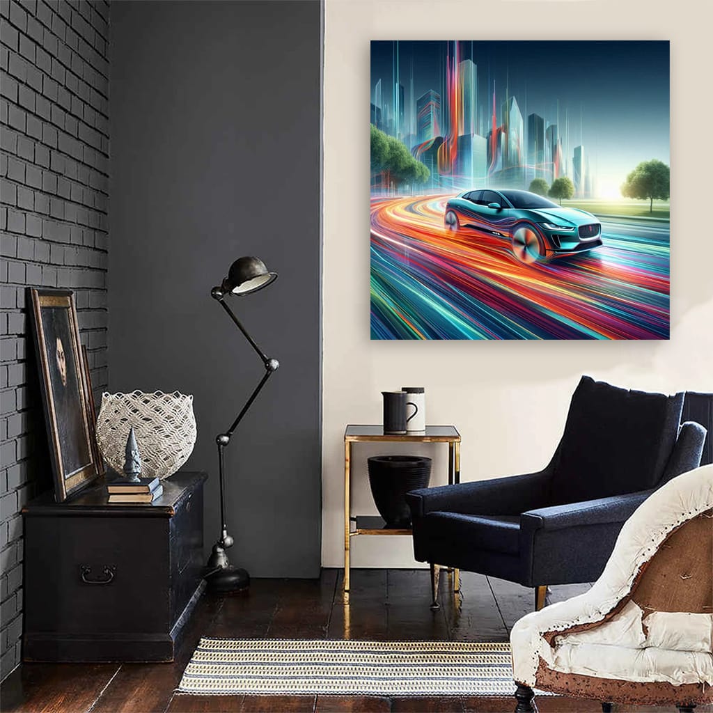 Jaguar I-Pace Abstract: Futuristic Electric Elegance