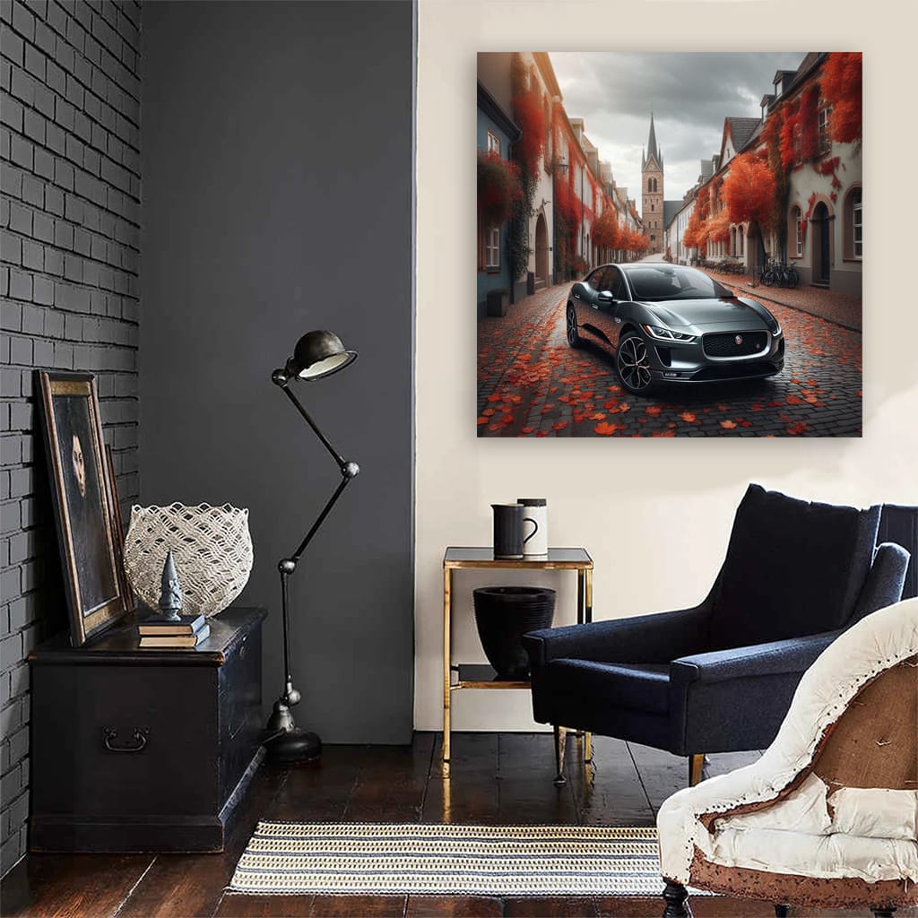 Jaguar Ipace Cloudy Weath Wall Art