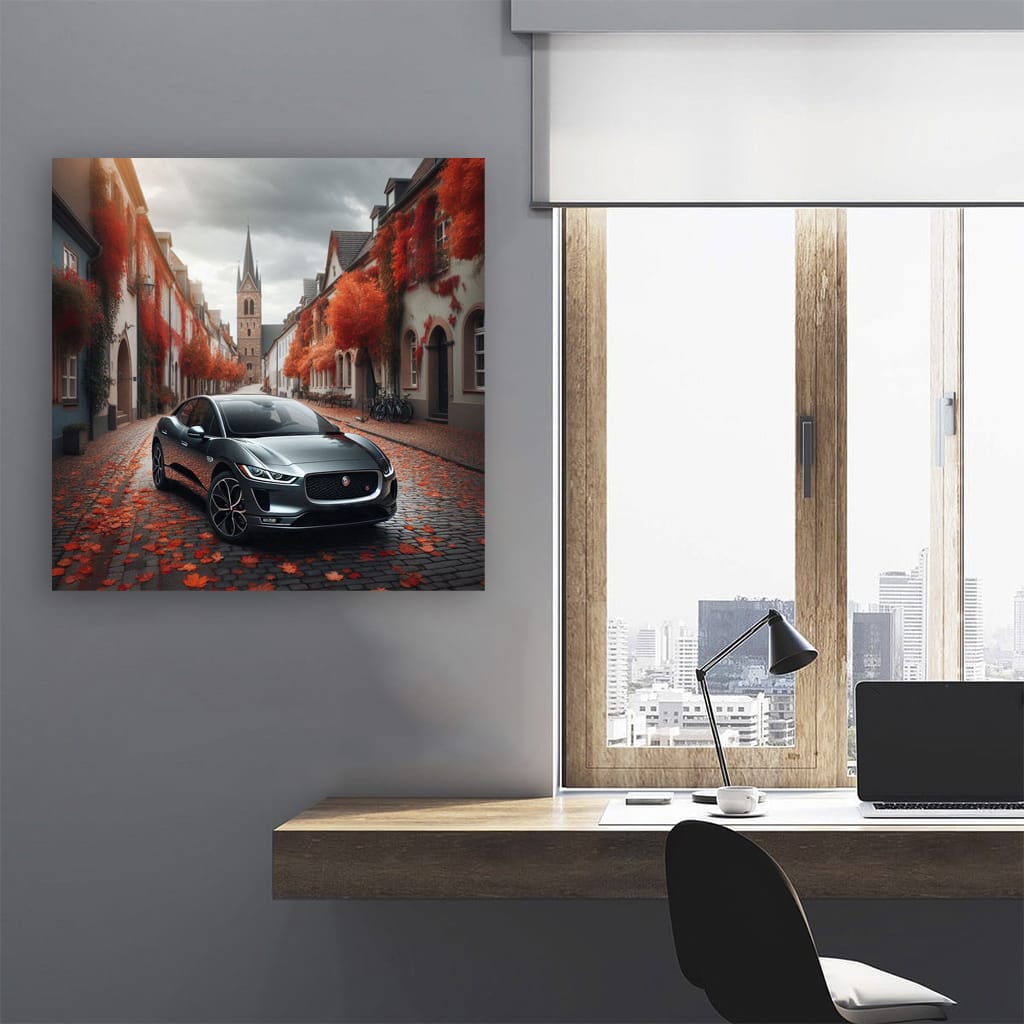 Jaguar Ipace Cloudy Weath Wall Art