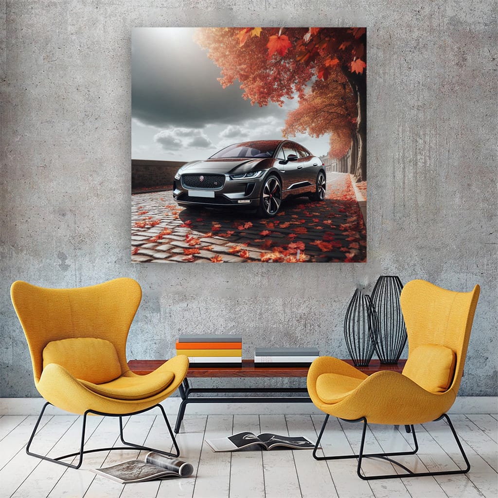 Jaguar Ipace Cloudy Weather Wall Art