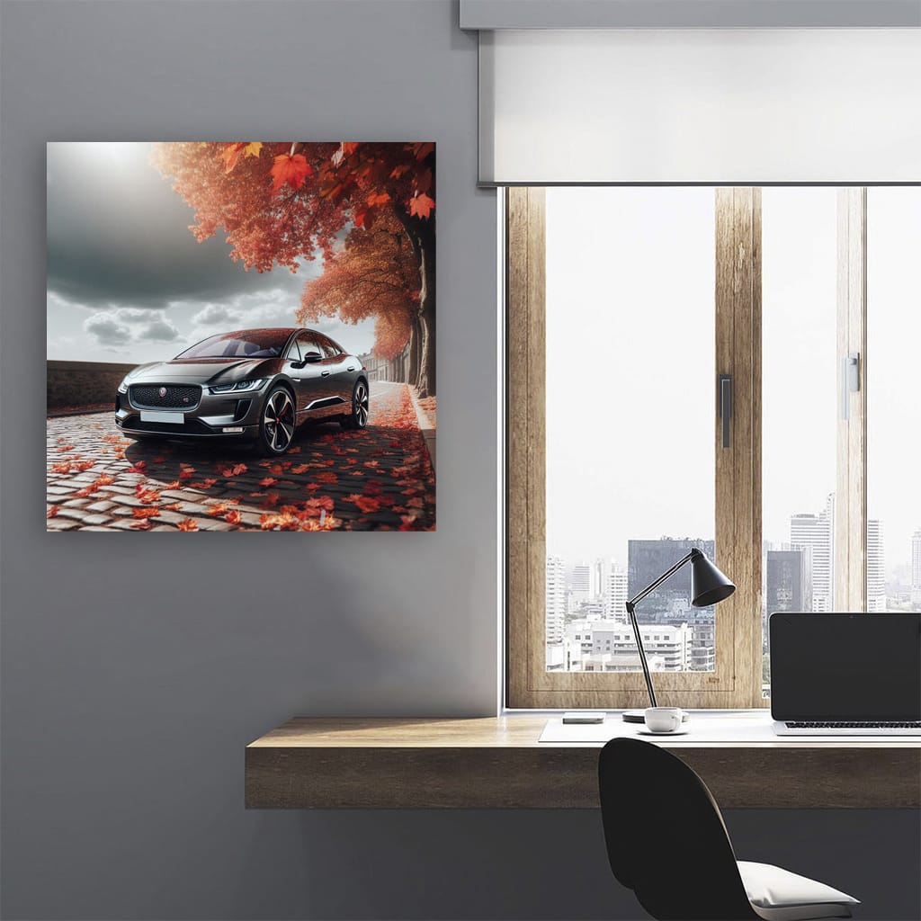 Jaguar Ipace Cloudy Weather Wall Art