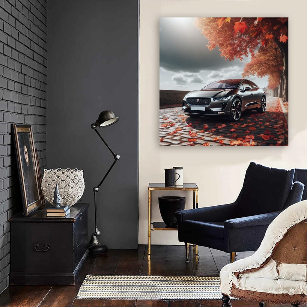 Jaguar Ipace Cloudy Weather Wall Art