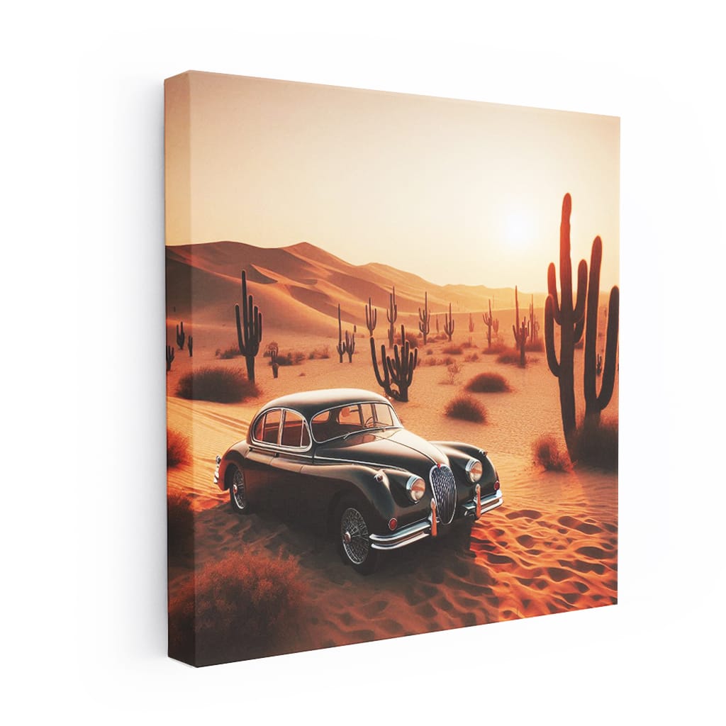 Jaguar Old Retro Desert Wall Art