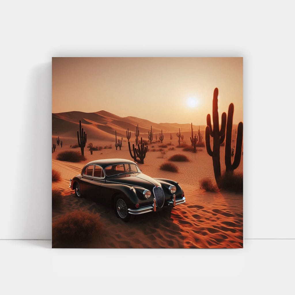 Jaguar Old Retro Desert Wall Art