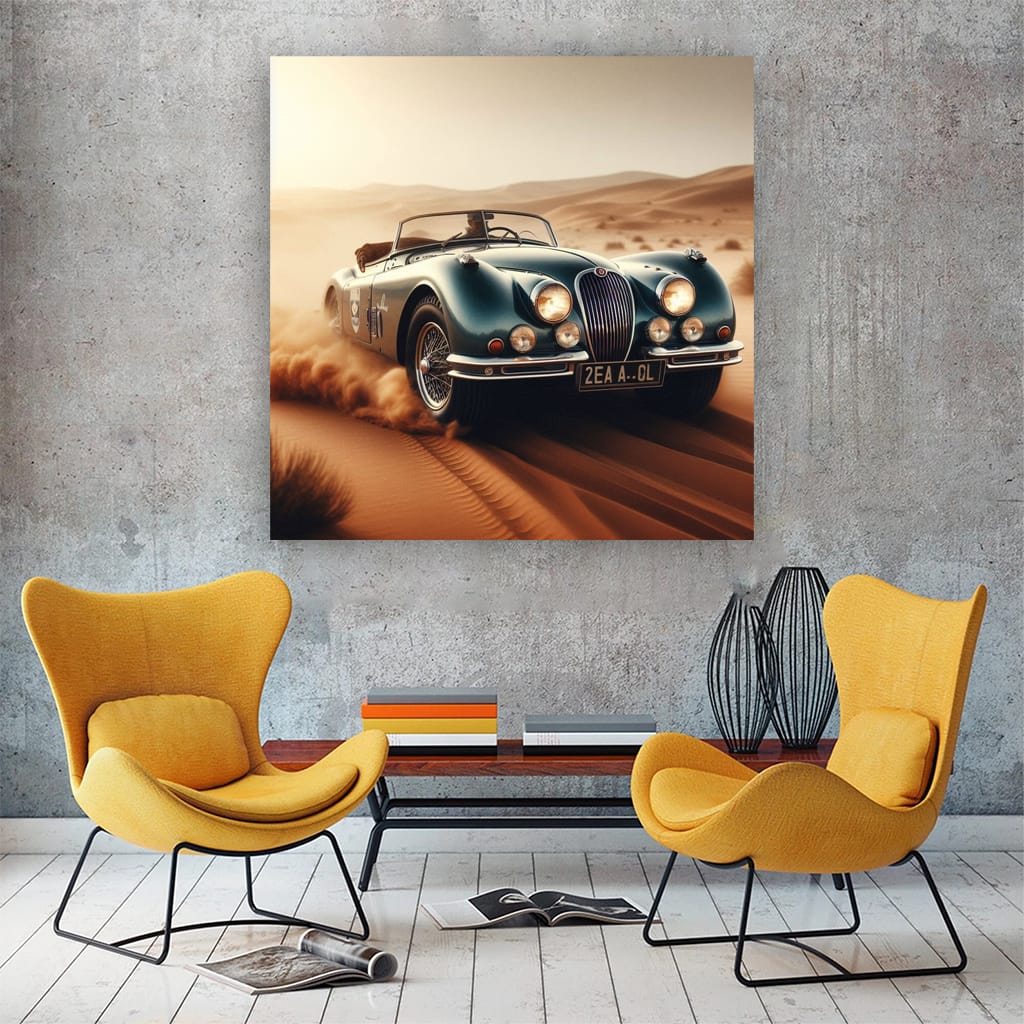 Jaguar Old Retro Dri Wall Art