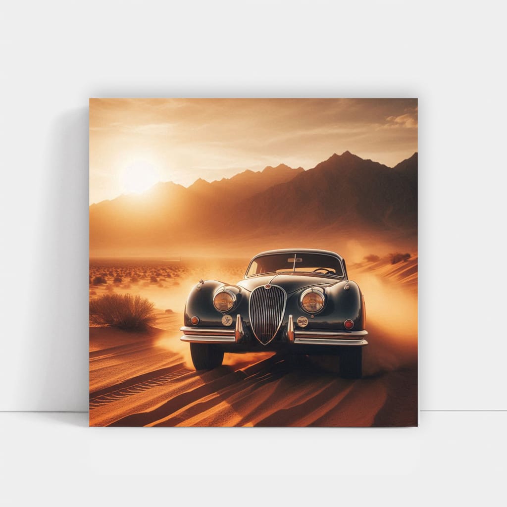 Jaguar Old Retro Drift Wall Art