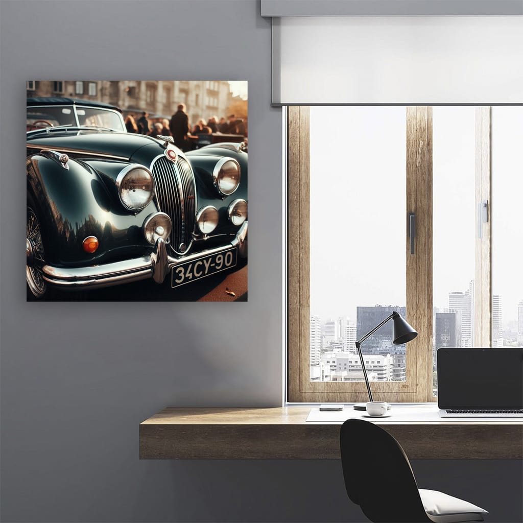 Jaguar Old Retro Hood Wall Art