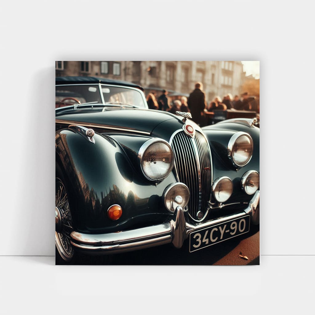 Jaguar Old Retro Hood Wall Art