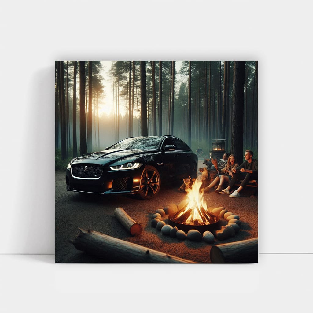 Jaguar Xf Fire Wall Art