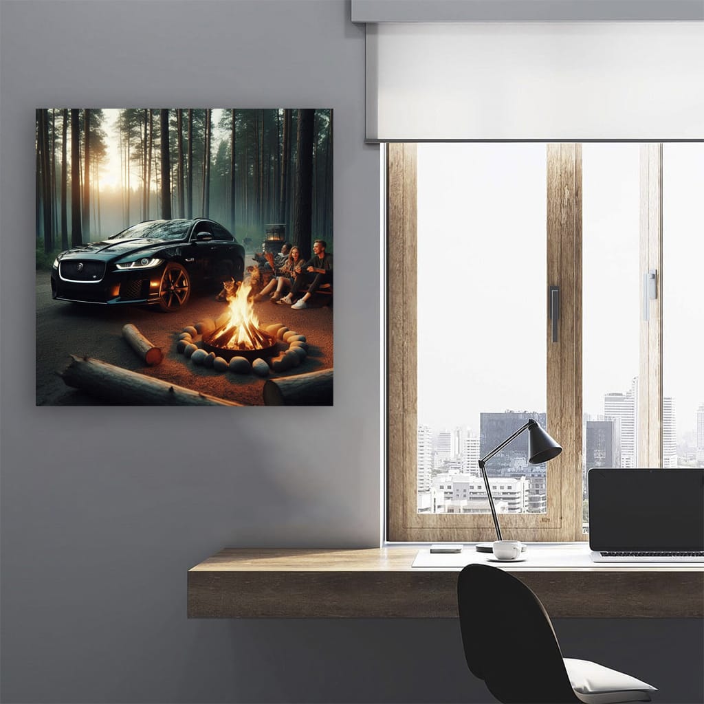 Jaguar Xf Fire Wall Art