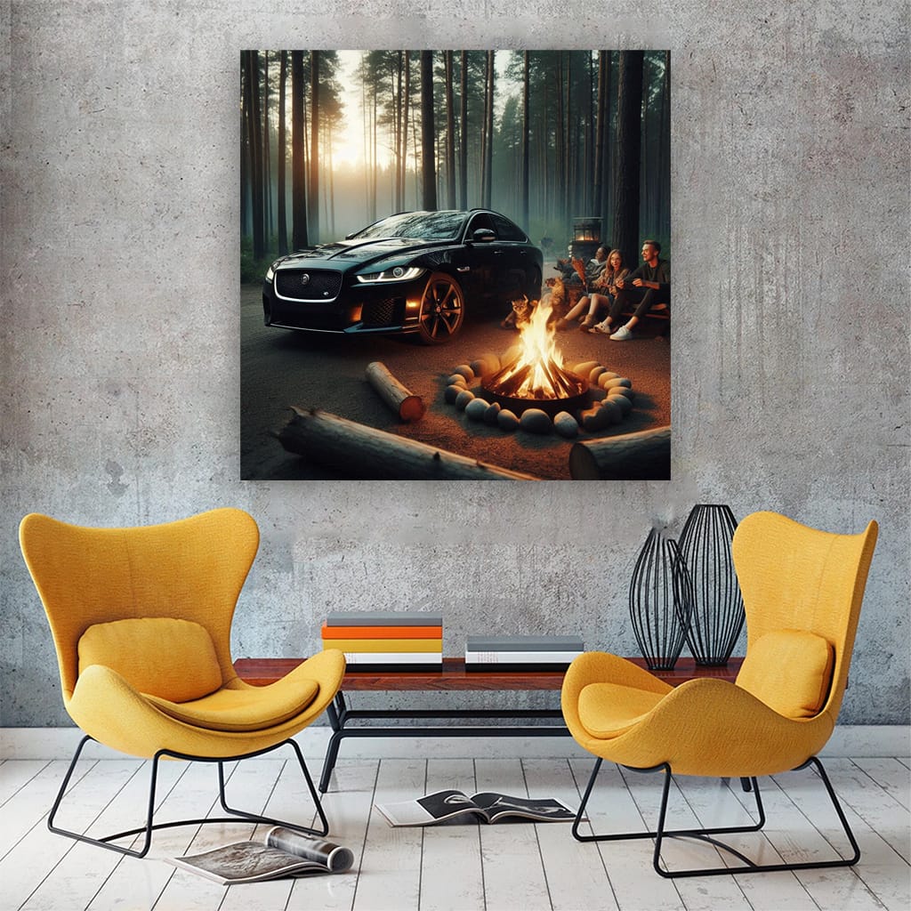 Jaguar Xf Fire Wall Art