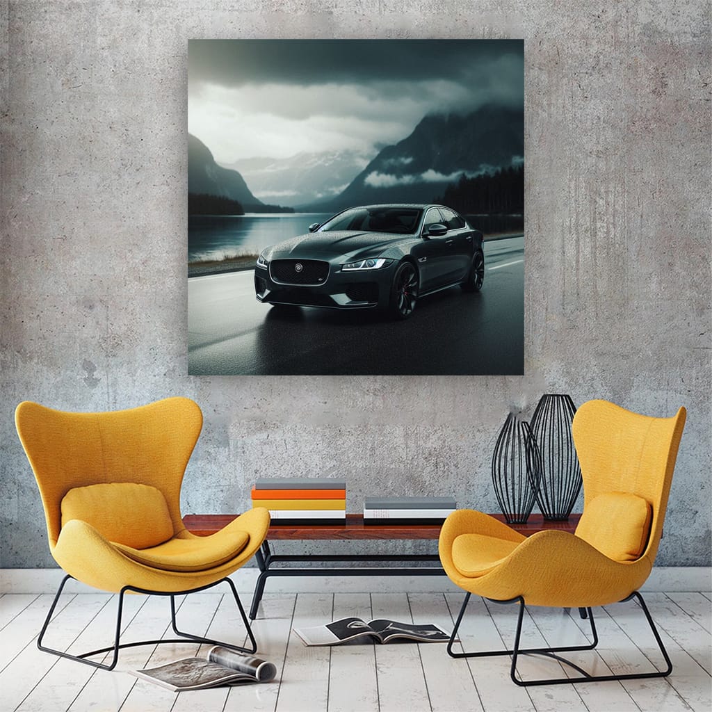 Jaguar Xf Overcast Weath Wall Art