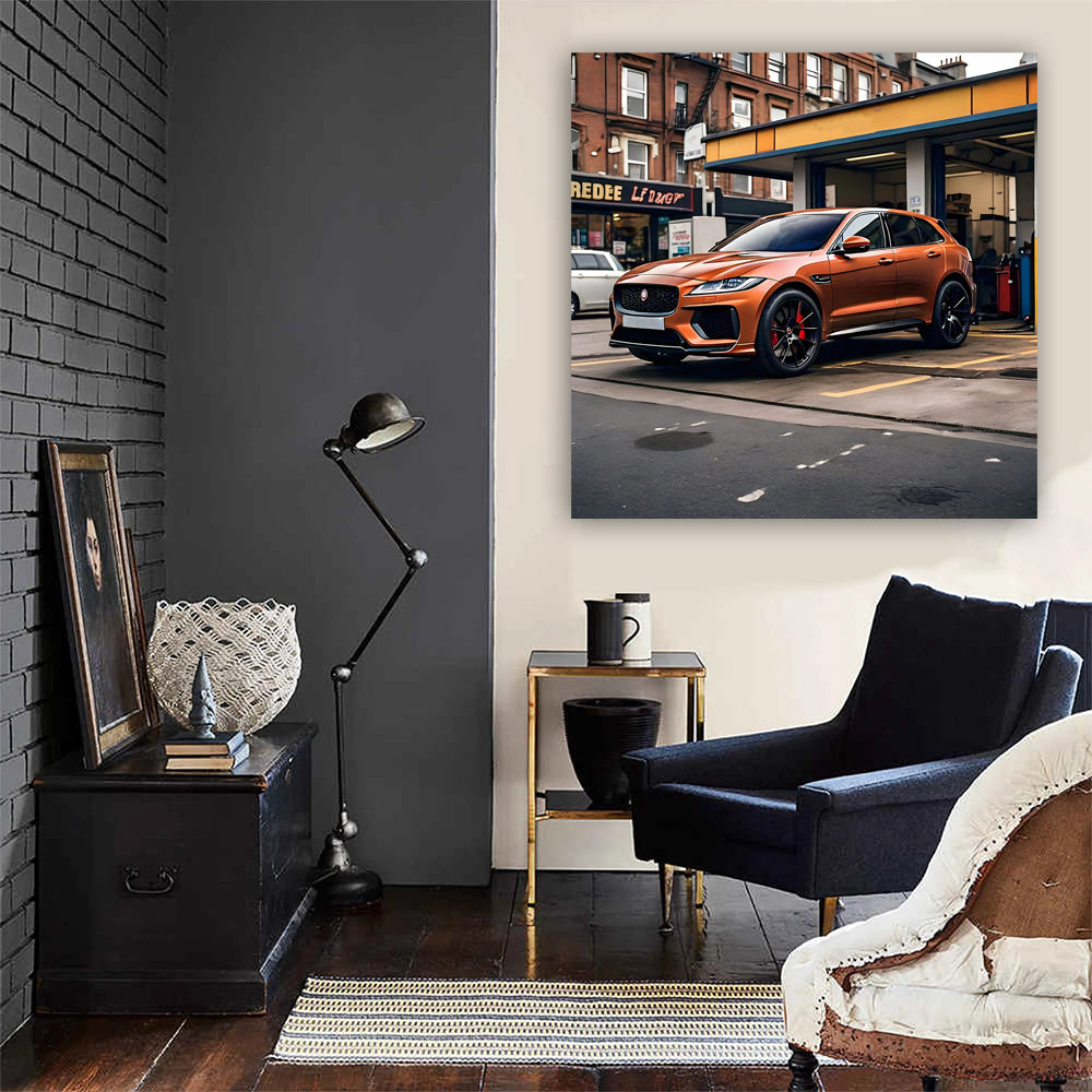 Jaguar F-Pace SVR in Brown at Auto Service - Power Unleashed