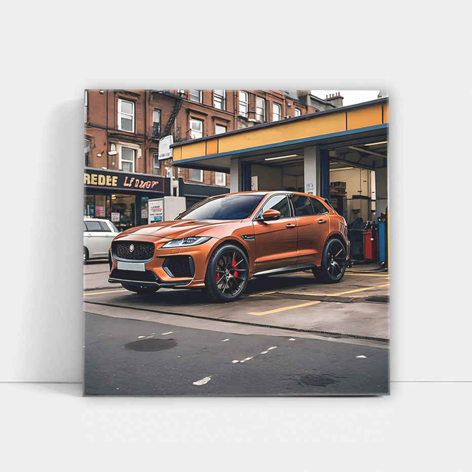 Jaguar F-Pace SVR in Brown at Auto Service - Power Unleashed