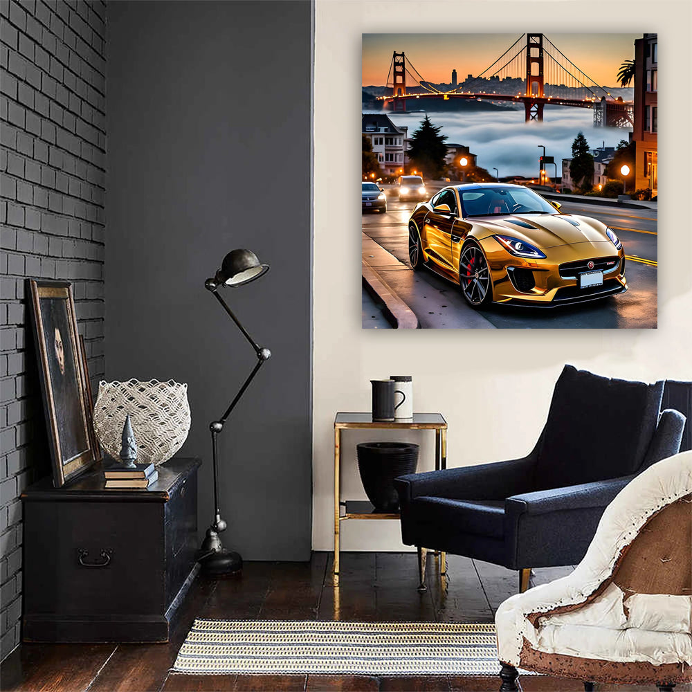 Jaguar F-Type in Gold - San Francisco, CA: Pure Elegance