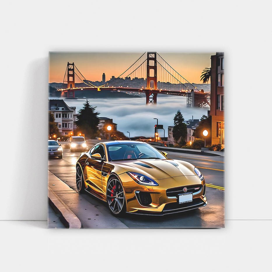 Jaguar F-Type in Gold - San Francisco, CA: Pure Elegance
